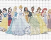 Disney Princess Cross Stitch Pattern PDF (Pattern Only)