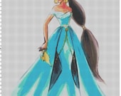 Disney Designer Princess Doll Jasmine (Aladdin) Cross Stitch Pattern PDF (Pattern Only)