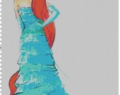 Disney Designer Princess Doll Ariel (The Little Mermaid) Cross Stitch Pattern PDF (Pattern Only)