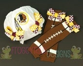 Sports Team Diaper Cover Tutu Bloomer and Football Leg Warmers Team Outfit YOU CHOOSE TEAM for Little Baby Girls