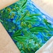 RESERVED for Erica - Original Abstract Acrylic 8 x 10 Painting Lake Love Blue Green Seaweed Lovely Art OOAK For Him Gift Under 75
