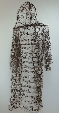 Monks Robe Humble Fiber Art Icelandic Sheep's Wool with Thomas Merton Quote