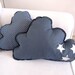 Lot de deux coussins nuage gris orageux