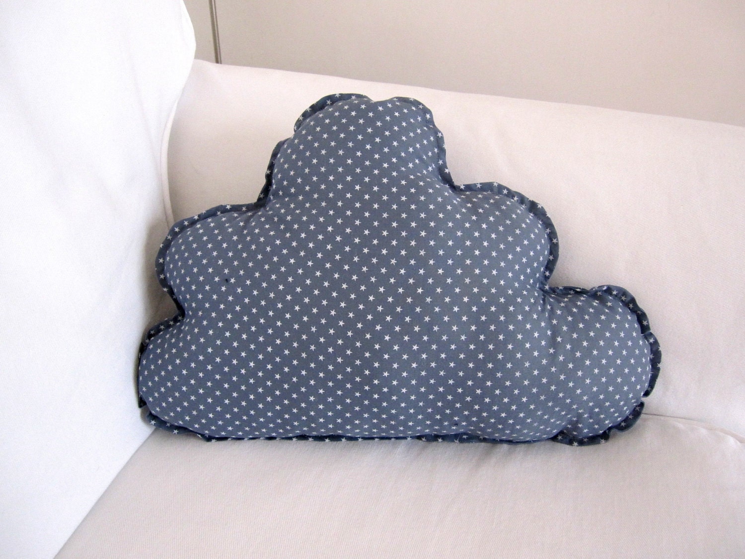Lot de deux coussins nuage gris orageux