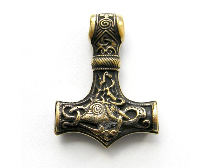 MADE TO ORDER-Bronze Pendant "Thor's Hammer" (1)