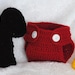 Crocheted Mickey Mouse Photo Prop for Infant - Size 0-3