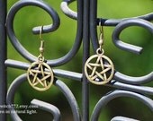 Bronze Pentacle Earrings "No Fuss, Just Pentacles"