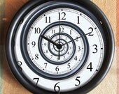 SPIRAL Look UNIQUE DALI Nautilis Feng Shui unusual impressive 10 inch Resin Wall Clock  Weddings  Christmas QuickShip