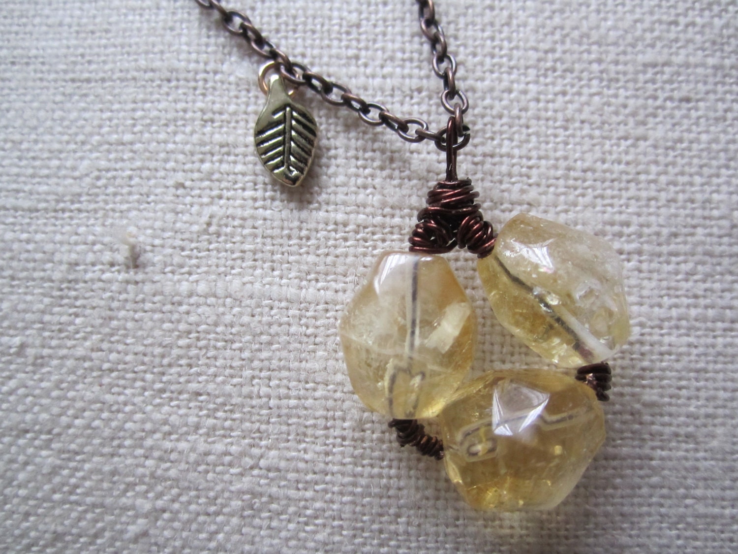 citrine necklace