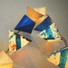 Pyramid Light Garland in Royal Blue, Metallic Silver, Splatter Red/Blue, and Cream - Short Strand