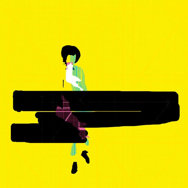 woman walking art print- digital illustration