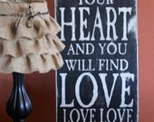Hand painted and distressed wood sign-Home Decor