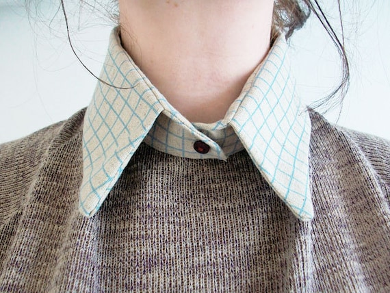 geek graph math paper detachable collar geek chic geekery kitsch SLIGHT FAULT