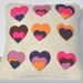 Modern Cushion Wool Felt Heart neon pink peach navy red purple cream
