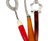 Bakelite Kitchen Utensils Group 3 pieces Retro Kitchen