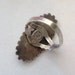 Vintage turquoise 925 Native American silver ring Southwest Navajo 1970s