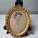Victorian Oval Brass Portrait Frame and Photograph
