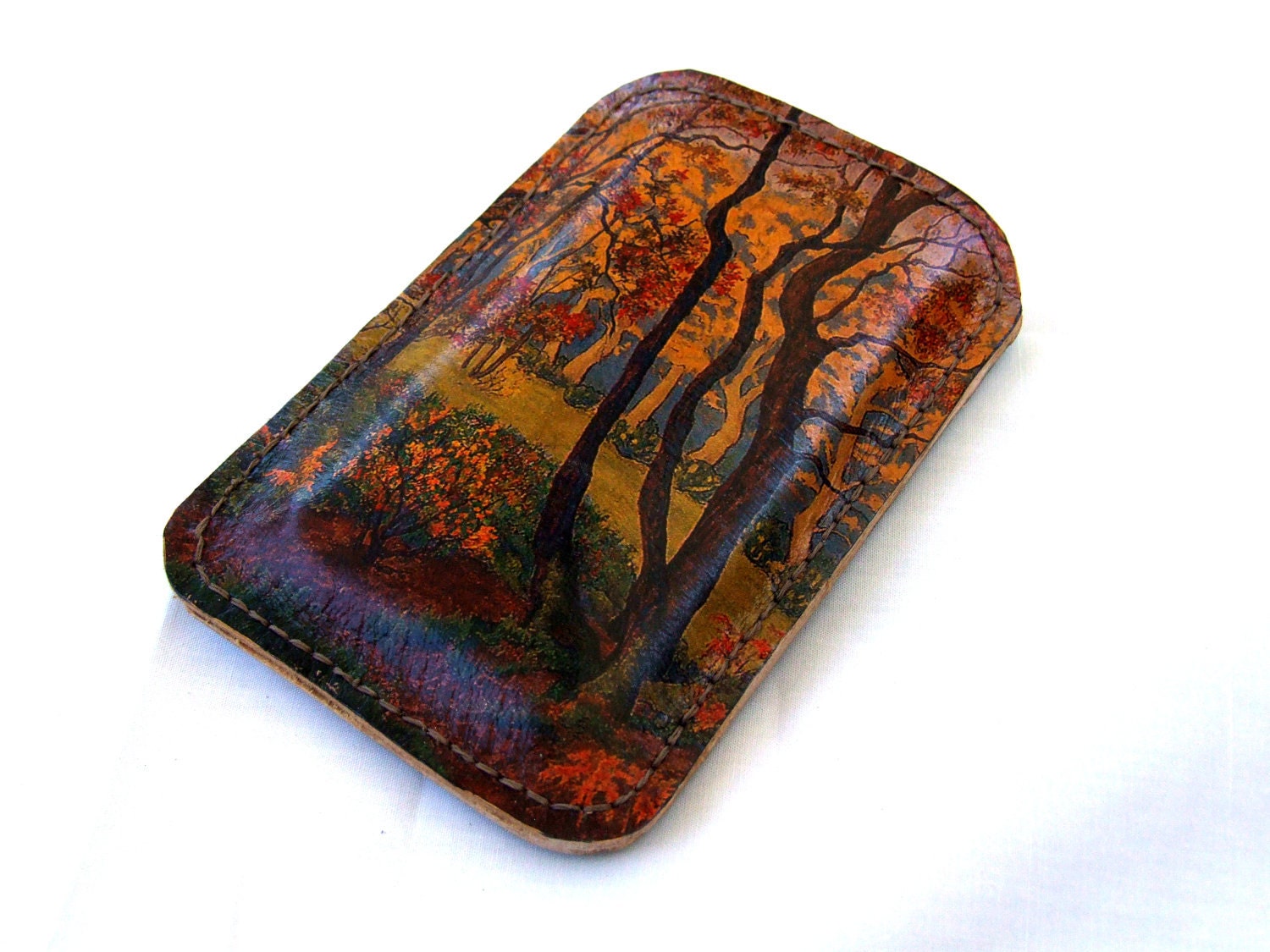 Printed leather phone case- Custom made for any phone