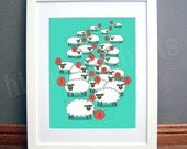 Counting Sheep Print (11 x 14)