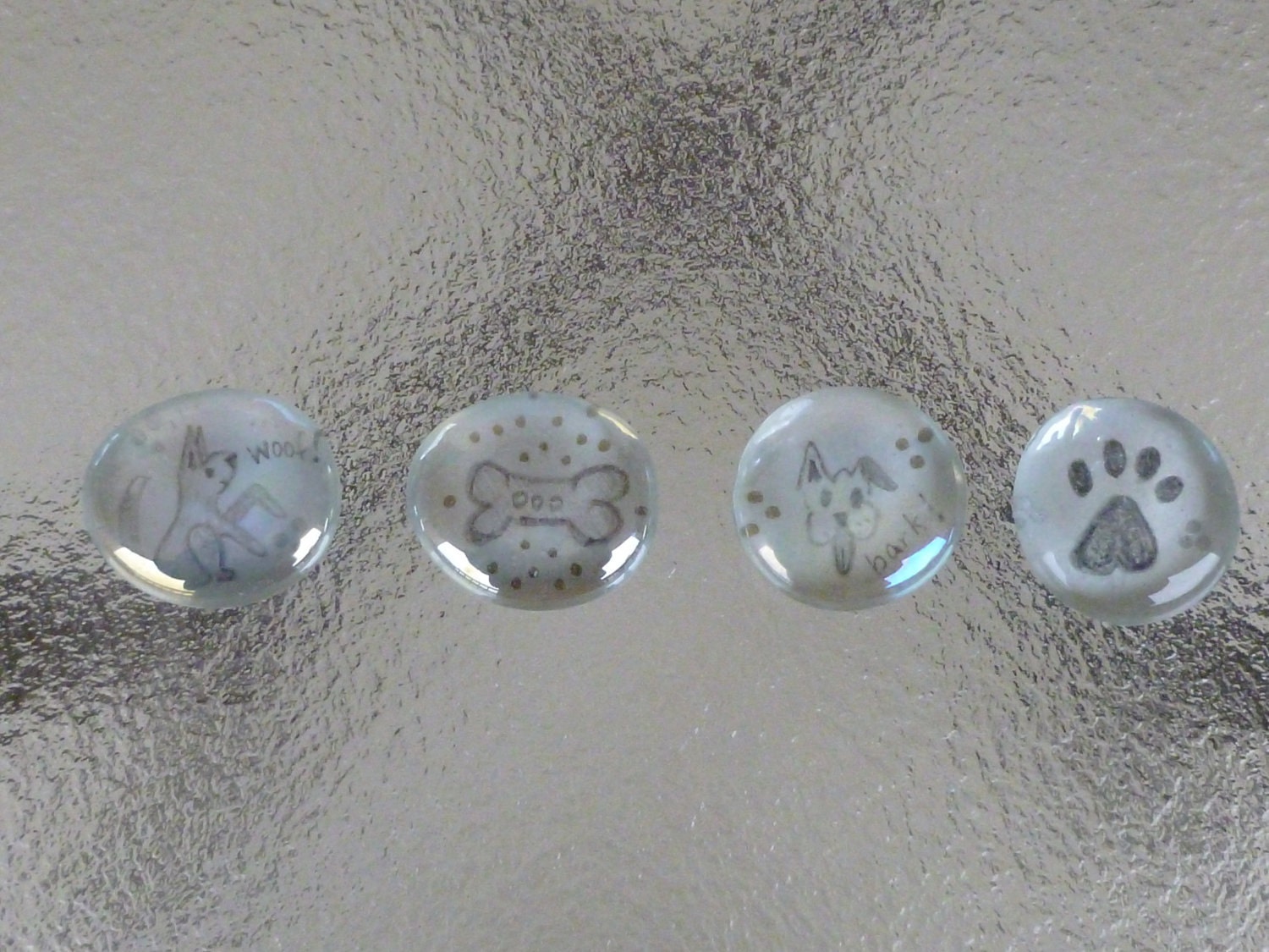 Decorative magnets - Original hand drawn dog designs - Minnie Cares (for charity)