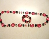 Think Pink: Necklace and Bracelet set