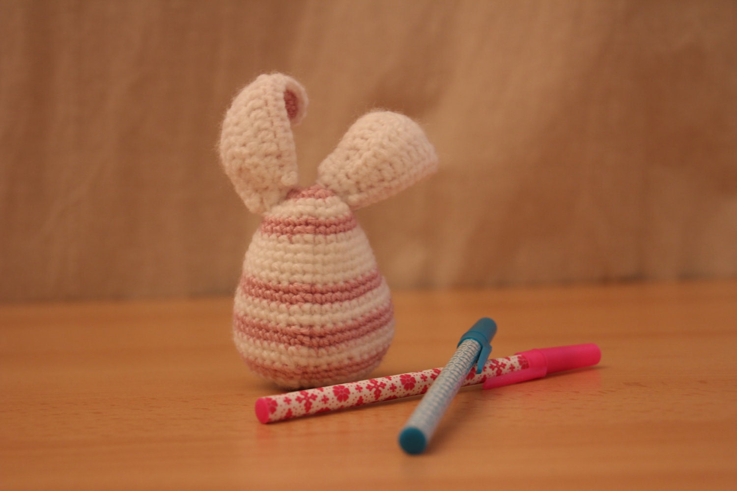 RESERVED for Hélène - Flower Power Bee Like Bunny (crocheted rabbit)