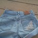 High Wasted Levi's Studded Shorts