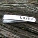 Personalized Hand Stamped Money Clip small 1/2" wide