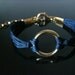 The Gable Collection Bracelet No.10 - Eternity Gold Ring Circle Navy Blue Cord