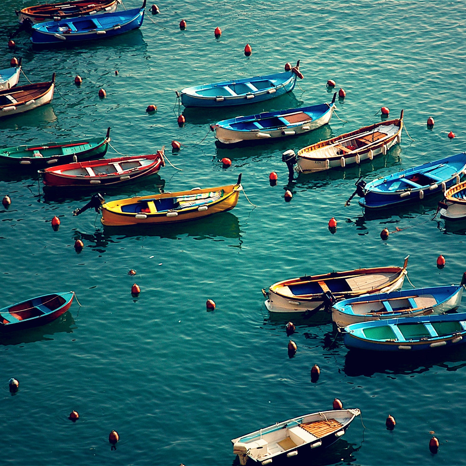 Any Color You Like - Vernazza, Cinque Terre, Italy - Fine Art Photograph - 8x8 Square Photo