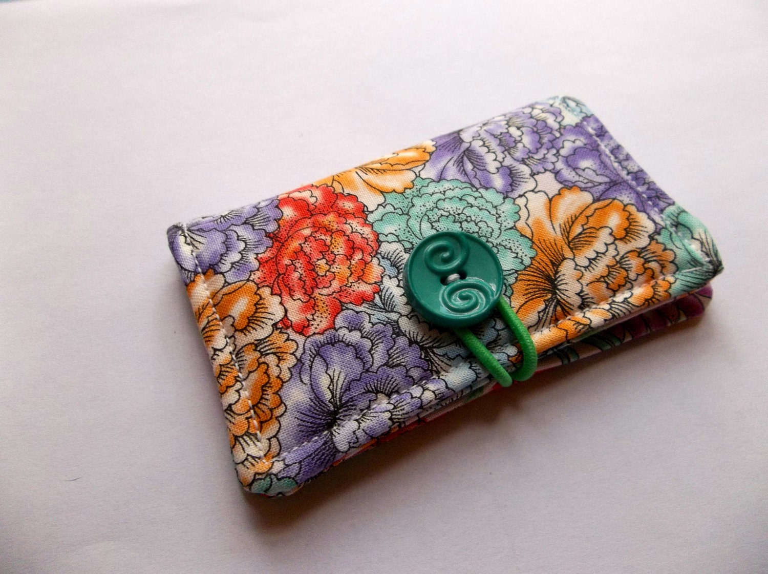 Business Card Holder, Credit Card Holder, Gift Card, Store Card Holder Case - Flowers