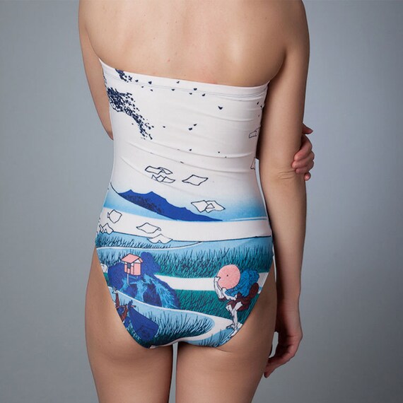 FREE SHIPPING WORLDWIDE Swimsuit One Piece "Ejiri in the Suruga province"