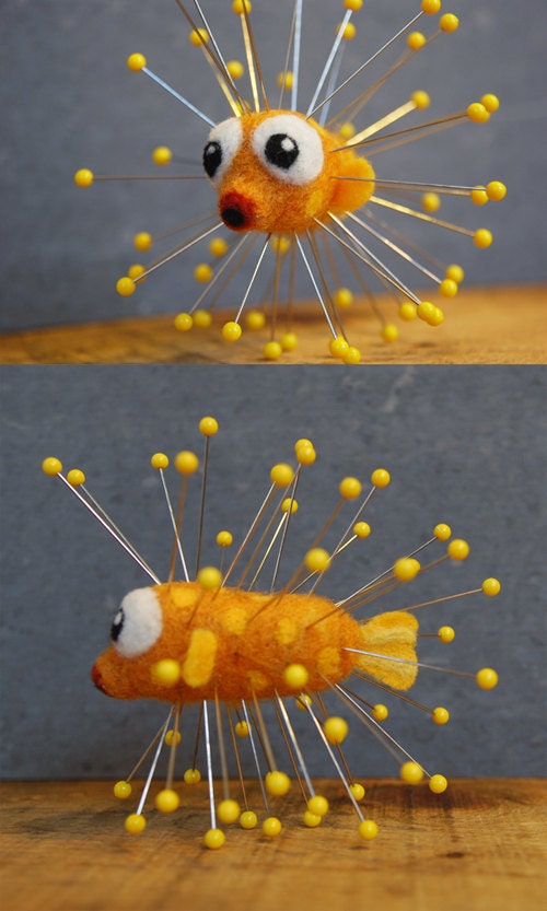 Felted Puffer Fish Pin-Cushion