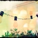 Pastel Lights . Electric Wire Party Lights Bulbs Retro String Lights . Industrial low tech sweet whimsical dreamy . fine art print 8x6