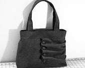 Customizable Ruffled Flap Handbag with Buttons -- Choose Your Color