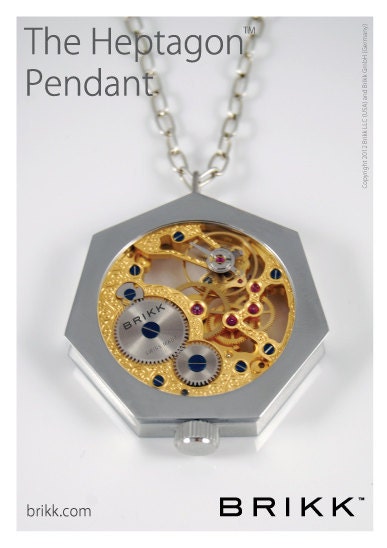 Heptagon Pendant, worlds first horological jewelry