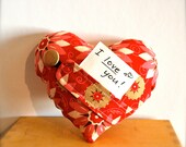 Ring Pillow - Cross My Heart Ring Pillow / Gift Pillow - Valentines Day Gift