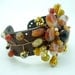 Flower agate,red tiger eye,carnelian,crystal bangle
