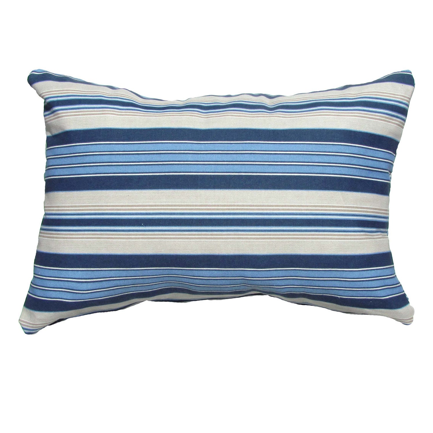 Blue Pillow Covers.Striped Blue Pillow Covers-Shades of Blue Hues/ Brown.12 x 16" or 12 x 17" or 12 x18" Lumbar Throw Pillow Cover