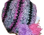 Womens Winter Hat, Slouchy Cap, Hat with PomPom, Winter Fashion Hat, Winter Cloche Hat, Womens Flapper Hat, Winter Hat, Womens Cloche Hat