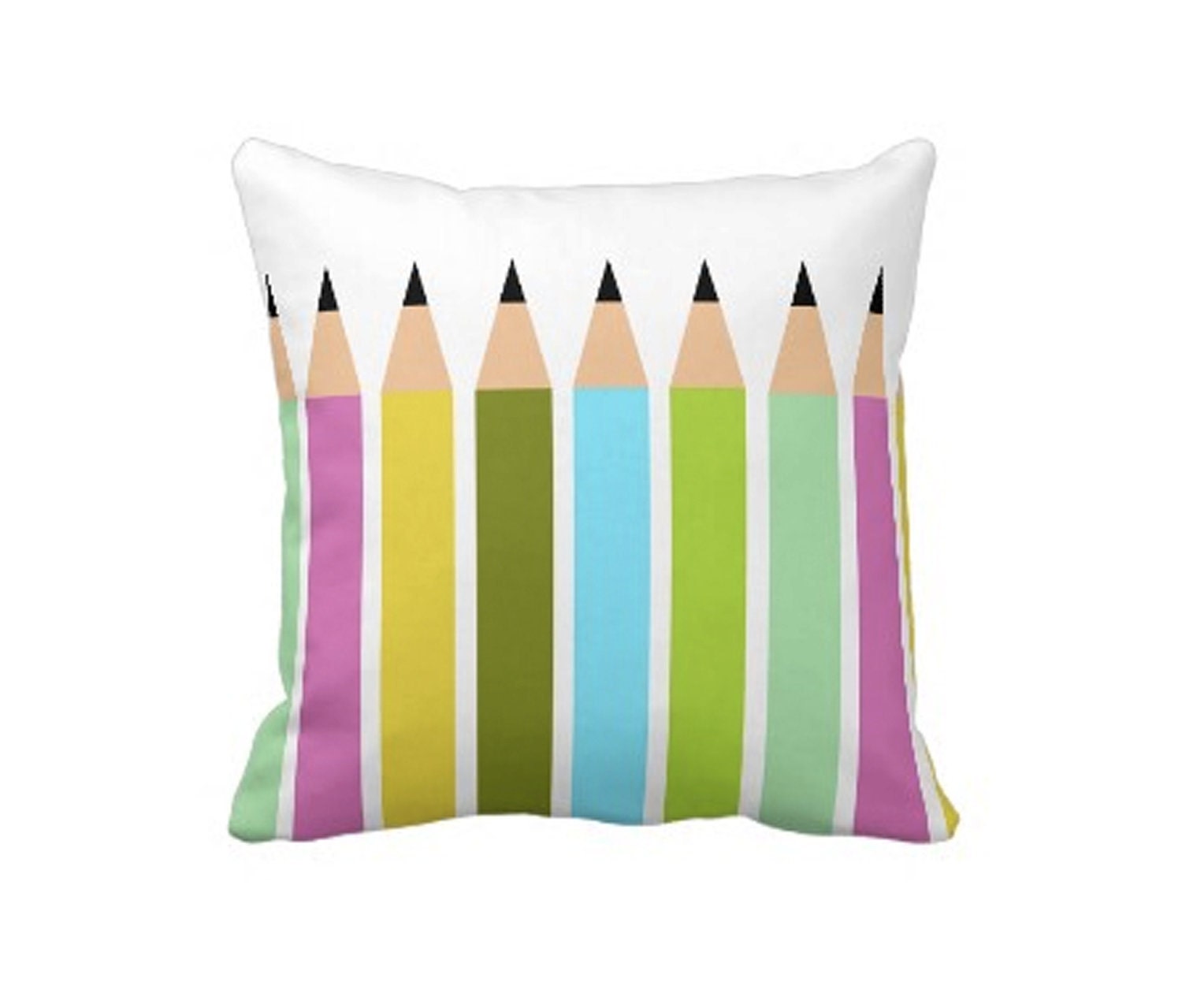 Multicolor Pillow - Baby Room Pillow - Pencil Pillow- Fun Pillow