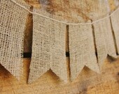 Burlap and Twine Bunting, Banner, Photo Prop, Wedding Decor