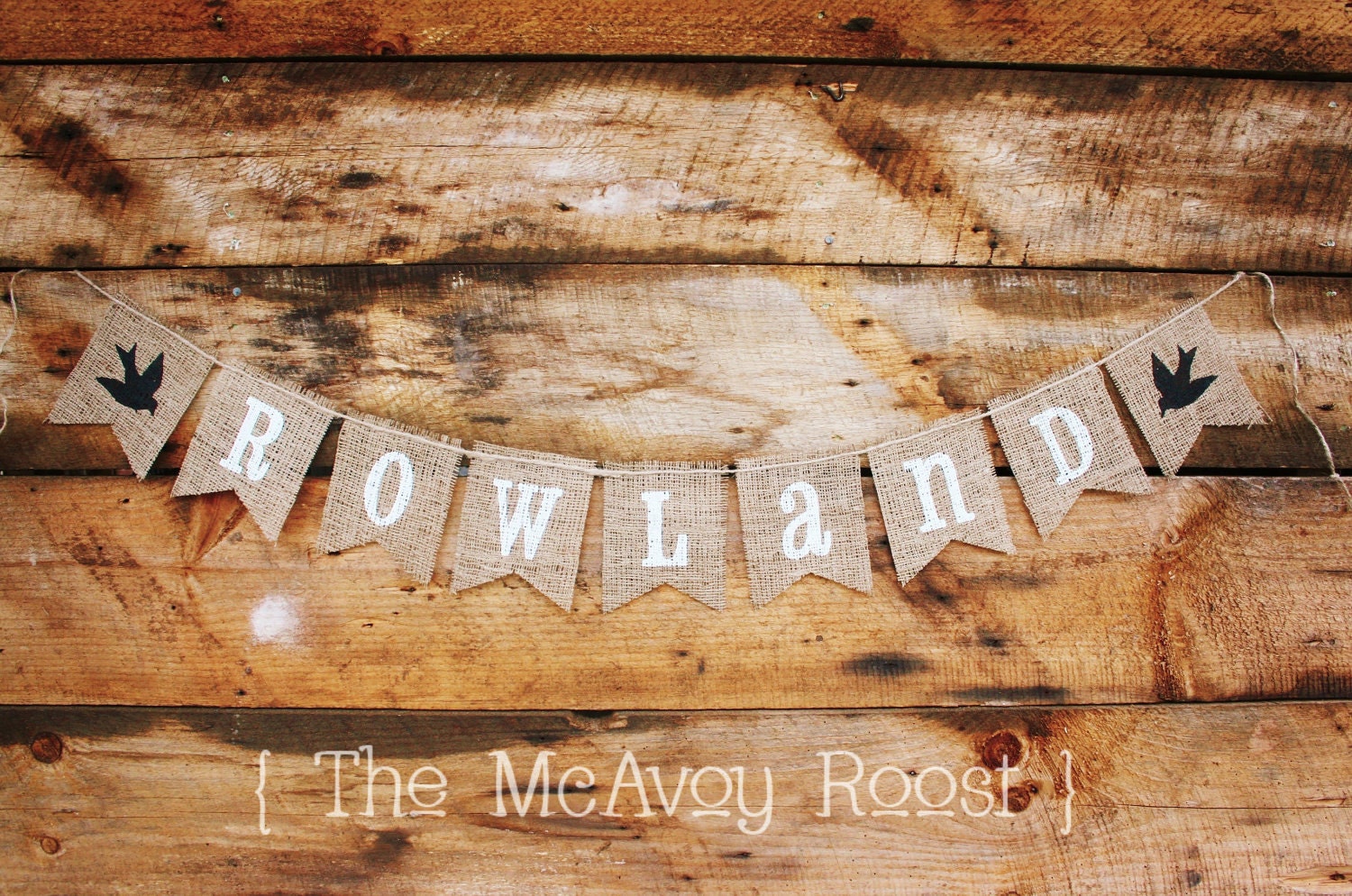 LAST NAME Burlap Bunting, Banner, Photo Prop, Wedding Decor