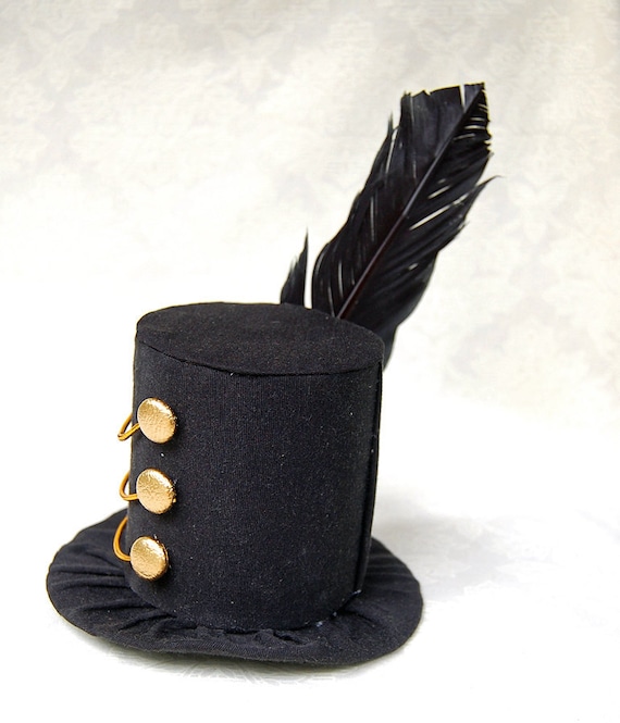 Tiny Top Hat: The Dark March - Lolita Cosplay Costume Party Fascinator Photo Photography Prop Wedding Tophat Small Mini Miniature little
