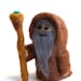 Needle Felted Wizard - Miniature Merlin / Druid Sculpture (Camelot Legend)