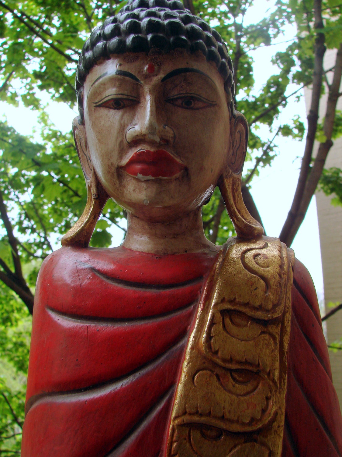 RESERVED FOR CH Vintage Burmese Carved Wooden Buddha Bust