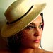 Vintage Cream Felt Durby Womans Brimmed Summer Hat  Designer Vintage Gorgeous M sieu Leon