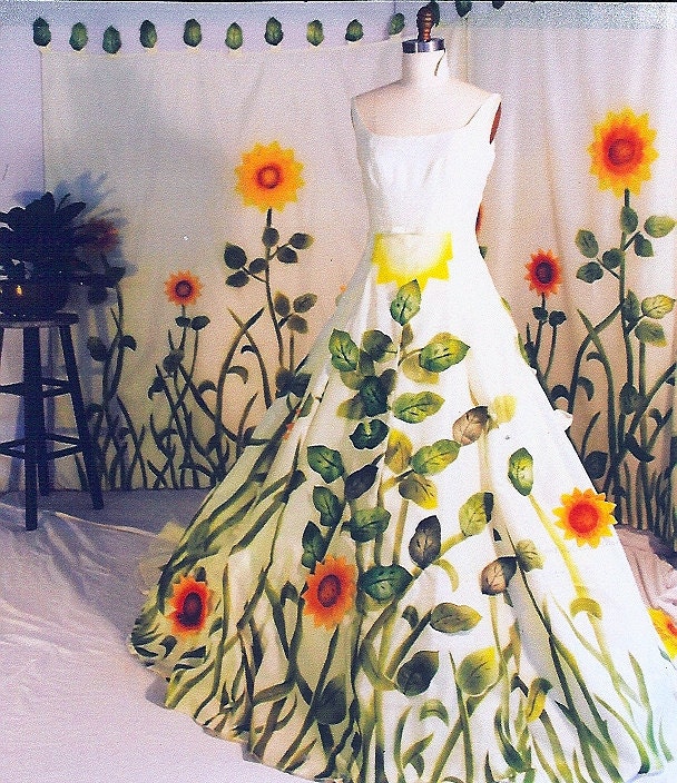 Romantic Bohemian Dress / Evening Gown / Wedding Dress / The Shower Curtain Dress