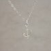 Sterling silver anchor necklace - nautical - simple dainty jewelry