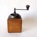 Gorgeous Vintage wood coffee grinder  - wood mill and metal - brown coffee grinder